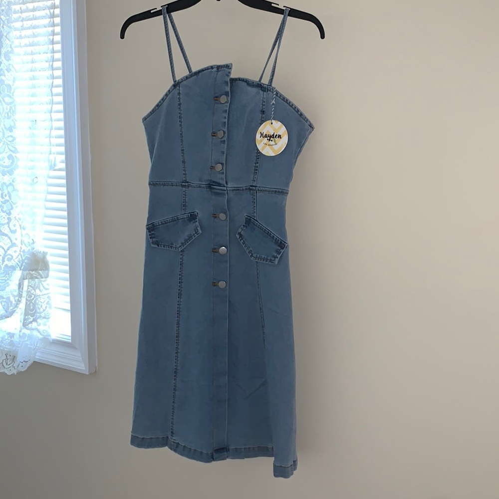 Denim Button Front Dress